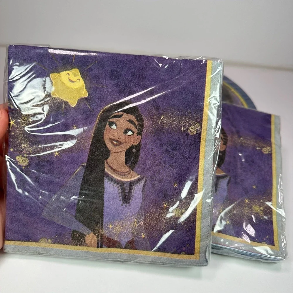 Disney Wish Party Supplies Plates Luncheon Napkins NEW 2 packs of each
